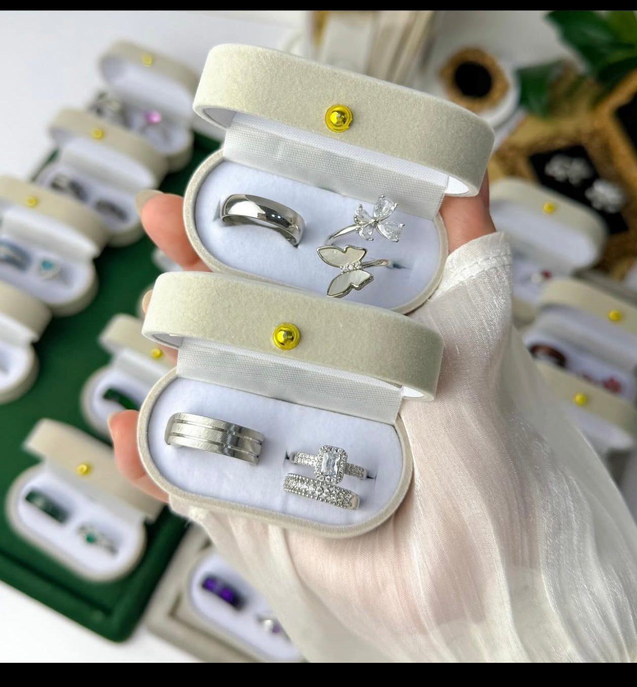 Silver premium couple Ring