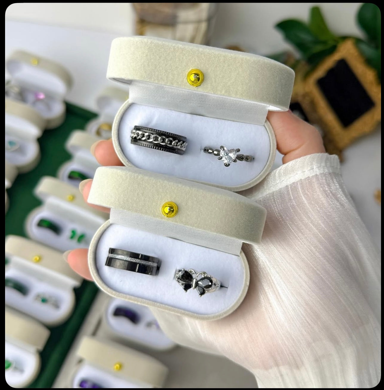 Black Premium couple Ring